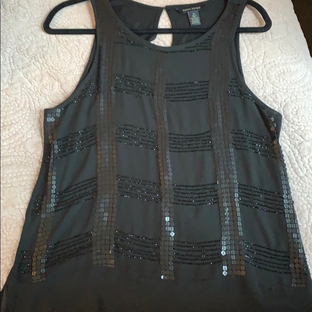 EUC Banana Republic black dressy tank